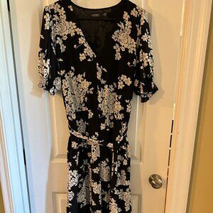 Lauren Ralph Lauren Women's Floral Belted Georgette Dress